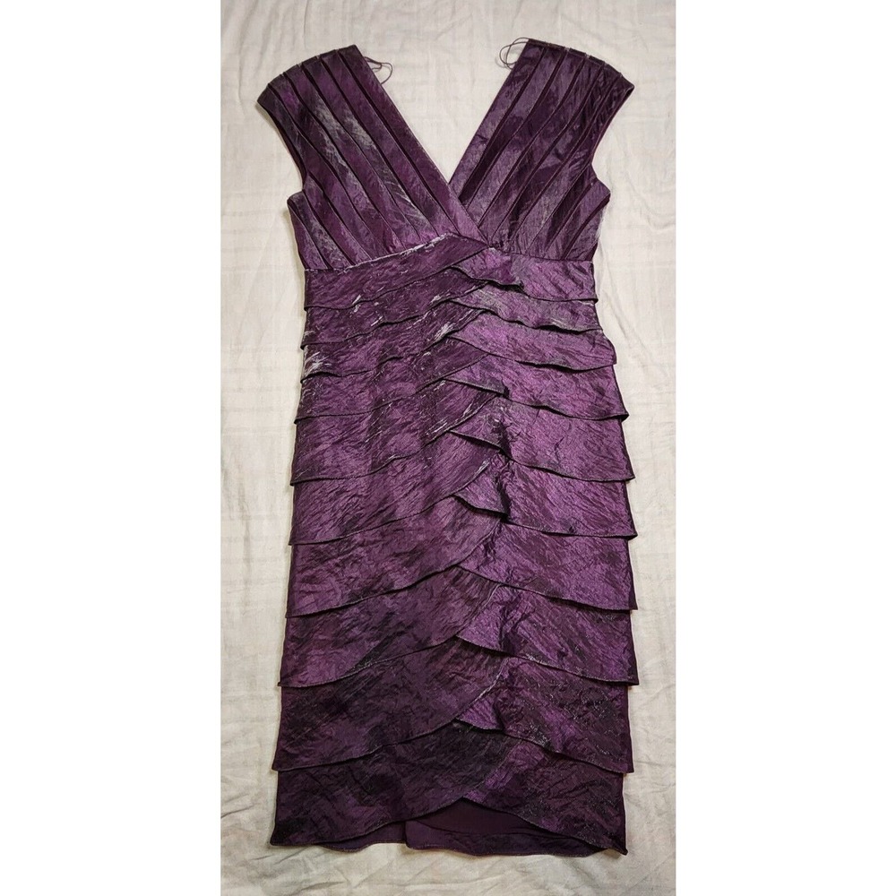 Adrianna Papell Purple Midi Dress